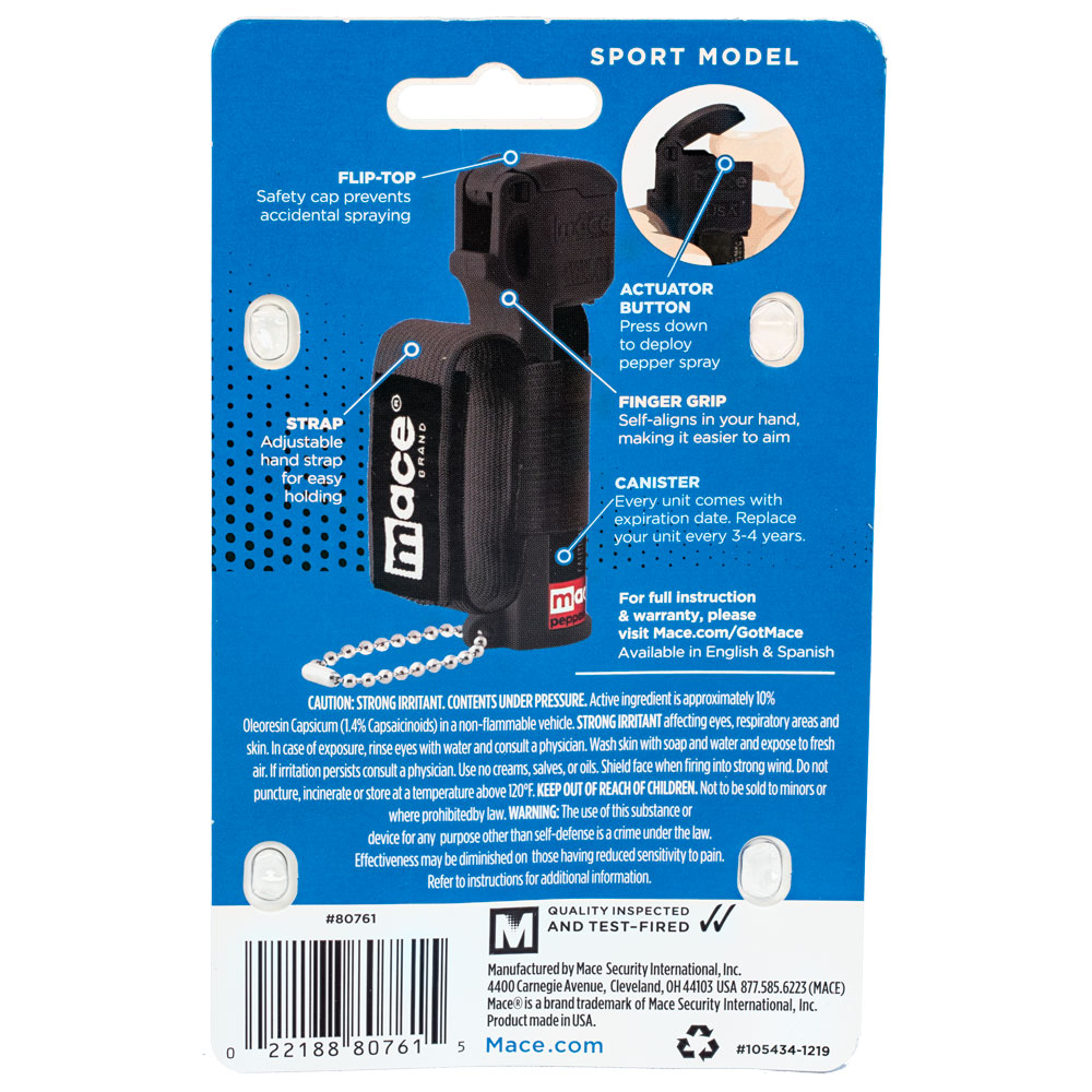 Mace® Sports Model Pepper Spray Black view 2